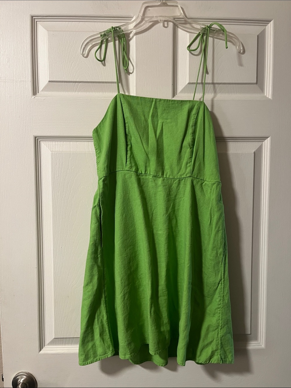 Old Navy Bright Lime Tie-Shoulder Mini Dress